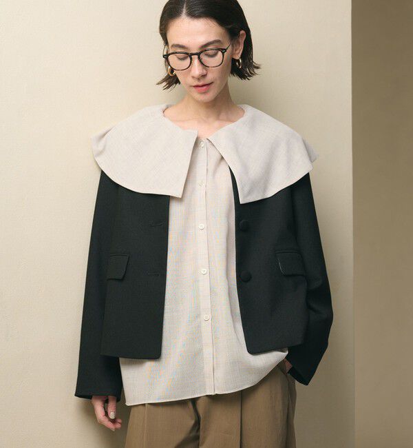 BEAUTY&YOUTH UNITED ARROWS「ツイードライク ノーカラージャケット」|ノーカラージャケット|