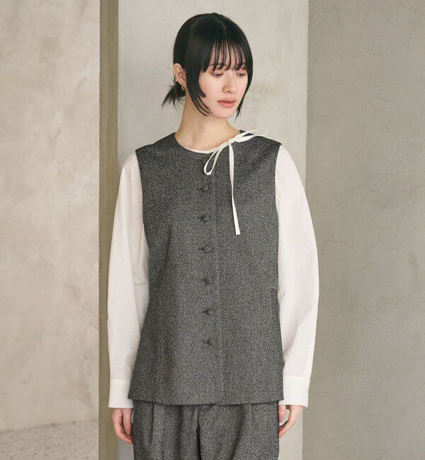 BEAUTY&YOUTH UNITED ARROWS「ツイードライク バックペプラム ベスト」|ベスト・ジレ|