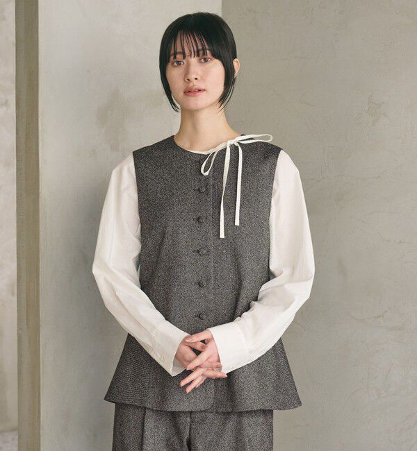 BEAUTY&YOUTH UNITED ARROWS「ツイードライク バックペプラム ベスト」|ベスト・ジレ|