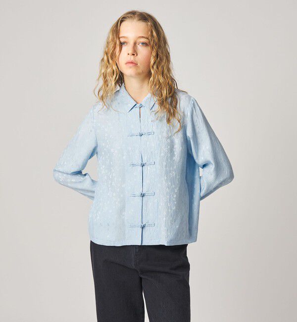 STEVEN ALAN「＜Steven Alan＞フラワー ジャガード チャイナモチーフボタン シャツ」|シャツ・ブラウス|