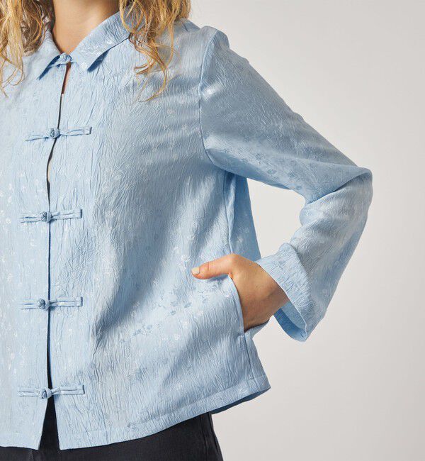 STEVEN ALAN「＜Steven Alan＞フラワー ジャガード チャイナモチーフボタン シャツ」|シャツ・ブラウス|