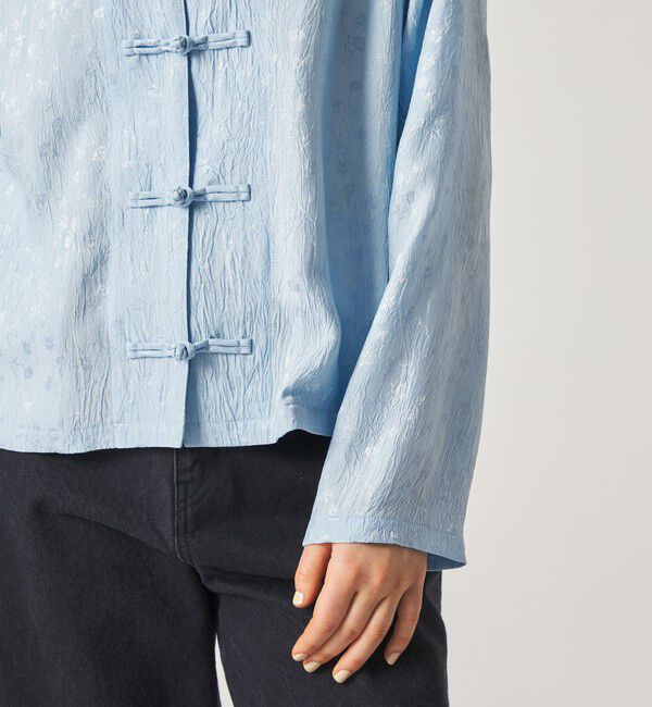 STEVEN ALAN「＜Steven Alan＞フラワー ジャガード チャイナモチーフボタン シャツ」|シャツ・ブラウス|