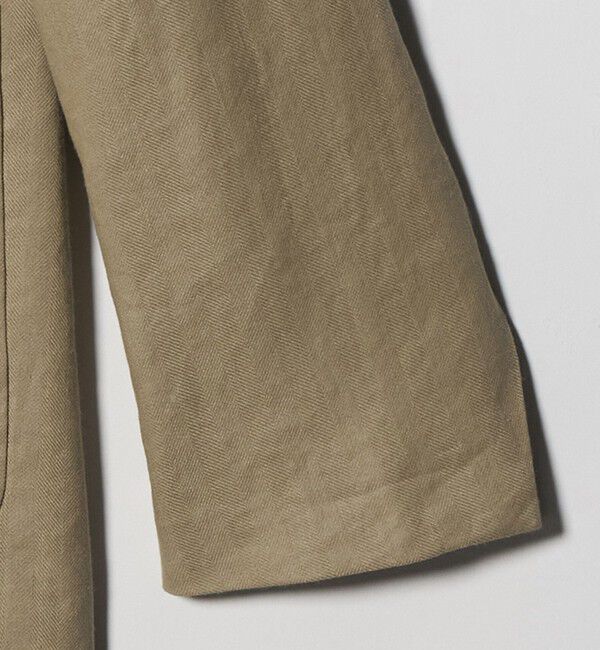 BEAUTY&YOUTH UNITED ARROWS「麻ブレンド カラーレス シングル ジャケット UVカット」|ノーカラージャケット|