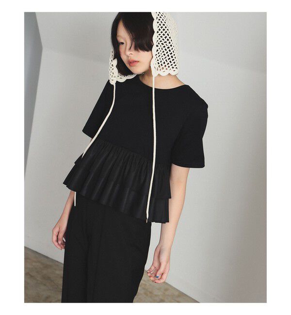 Ray BEAMS 「ティアード キリカエ クルーネック Tシャツ」|Tシャツ・カットソー|