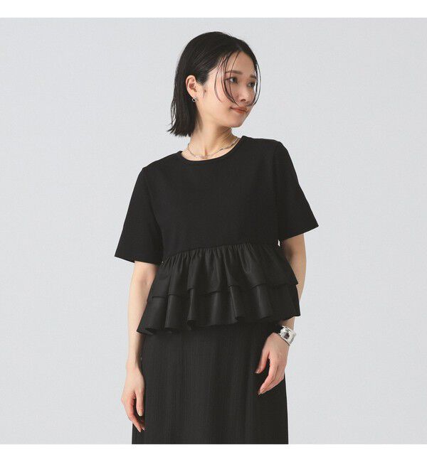 Ray BEAMS 「ティアード キリカエ クルーネック Tシャツ」|Tシャツ・カットソー|