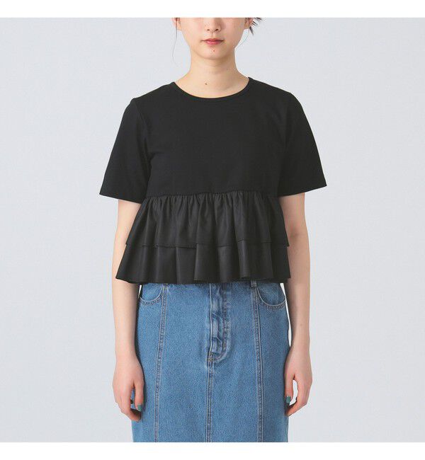 Ray BEAMS 「ティアード キリカエ クルーネック Tシャツ」|Tシャツ・カットソー|