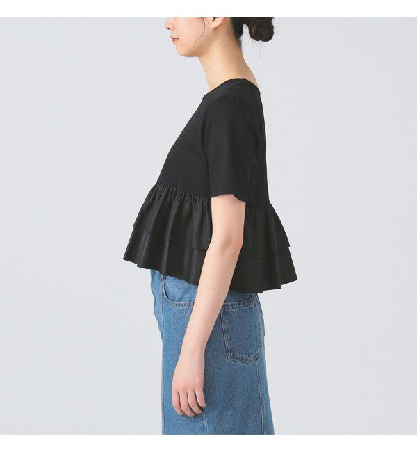 Ray BEAMS 「ティアード キリカエ クルーネック Tシャツ」|Tシャツ・カットソー|