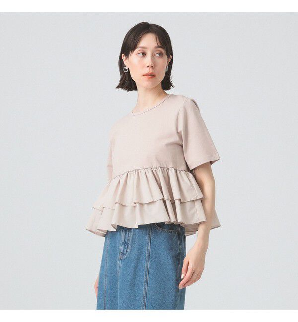 Ray BEAMS 「ティアード キリカエ クルーネック Tシャツ」|Tシャツ・カットソー|