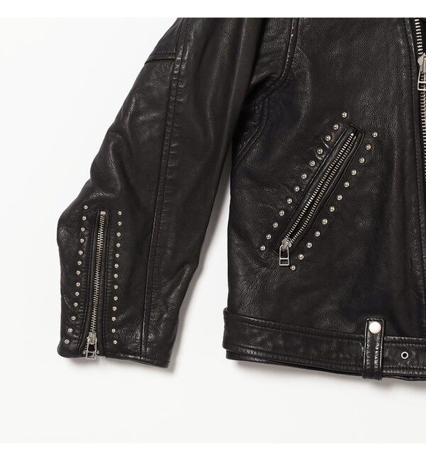 BEAMSBOY「maturely / ダブル ライダース ジャケット」|ブルゾン・スタジャン|