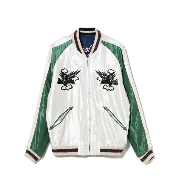 BEAMSBOY「テーラー東洋 / Late 1950s Style Acetate Souvenir Jacket &ldquo;HAWAII MAP&rdquo; &times; &ldquo;DRAGON & TIGER&rdquo;」|ブルゾン・スタジャン|