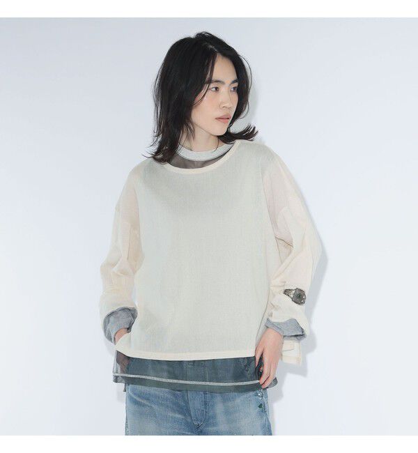 BEAMSBOY「maturely / チュール リバーシブル カフ ロングスリーブ」|Tシャツ・カットソー|