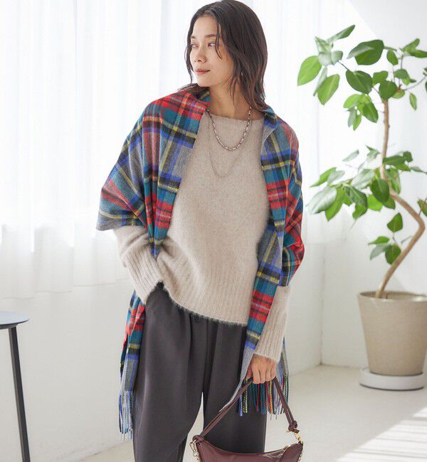SHIPS for women「チェック カシミヤ ストール」|ストール|