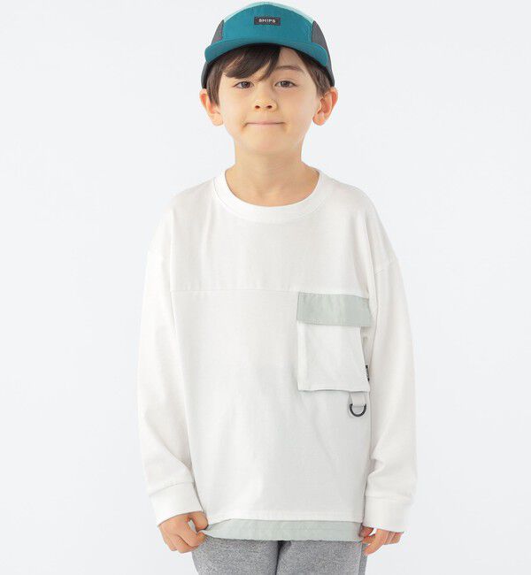 SHIPS KIDS「SHIPS KIDS:100～130cm / クールタッチ 長袖 TEE」|Tシャツ・カットソー|