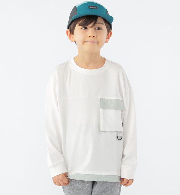 SHIPS KIDS「SHIPS KIDS:100～130cm / クールタッチ 長袖 TEE」|Tシャツ・カットソー|