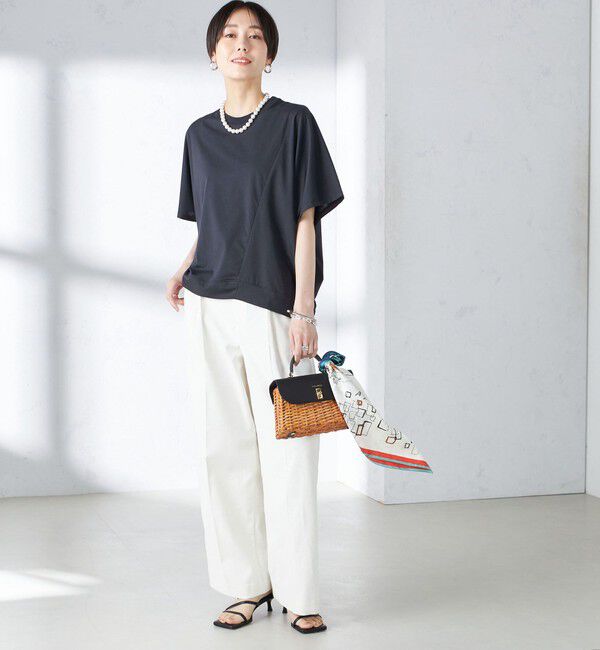 SHIPS for women「assiette:〈手洗い可能〉プレミアム 天竺 ワイド」|Tシャツ・カットソー|