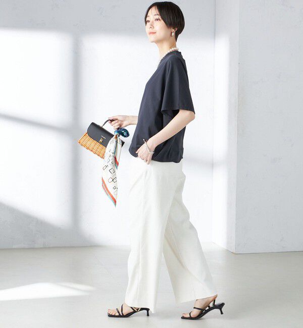 SHIPS for women「assiette:〈手洗い可能〉プレミアム 天竺 ワイド」|Tシャツ・カットソー|