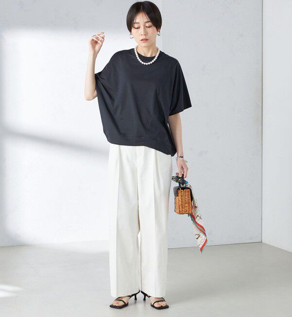 SHIPS for women「assiette:〈手洗い可能〉プレミアム 天竺 ワイド」|Tシャツ・カットソー|