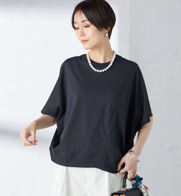 SHIPS for women「assiette:〈手洗い可能〉プレミアム 天竺 ワイド」|Tシャツ・カットソー|