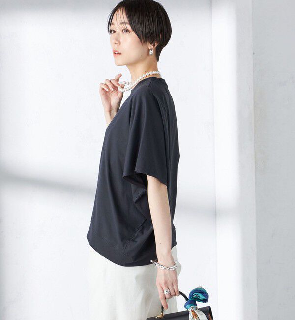 SHIPS for women「assiette:〈手洗い可能〉プレミアム 天竺 ワイド」|Tシャツ・カットソー|