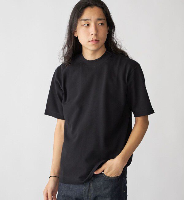 SHIPS「SHIPS: カノコ コンフォート ネック Tシャツ」|Tシャツ・カットソー|ブラック