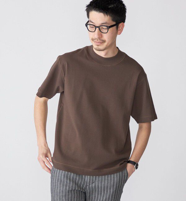 SHIPS「SHIPS: カノコ コンフォート ネック Tシャツ」|Tシャツ・カットソー|ブラウン