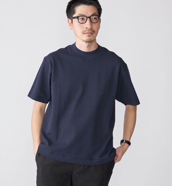 SHIPS「SHIPS: カノコ コンフォート ネック Tシャツ」|Tシャツ・カットソー|ネイビー