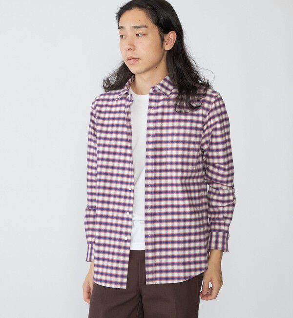 SHIPS「SHIPS: レギュラーカラー オンブレ チェック ネルシャツ」|シャツ・ブラウス|