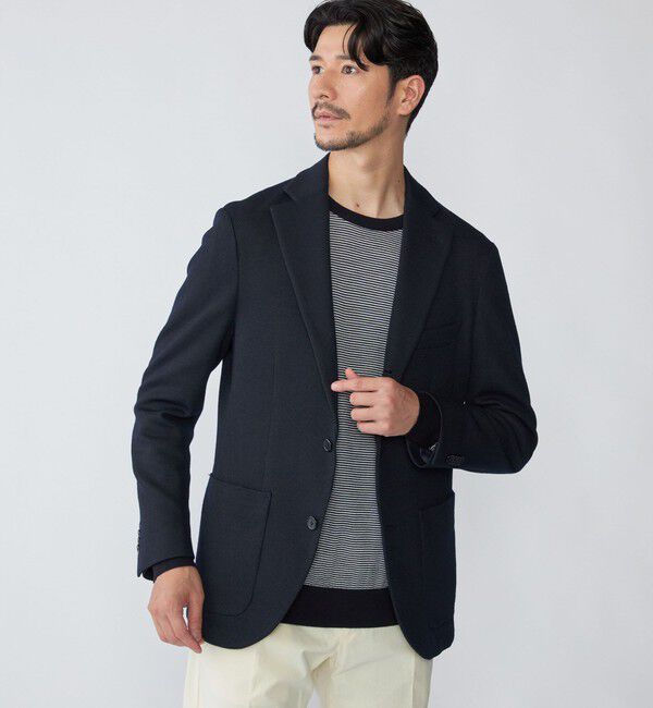 SHIPS「SHIPS: ハニカム ジャージー ジャケット」|テーラードジャケット|