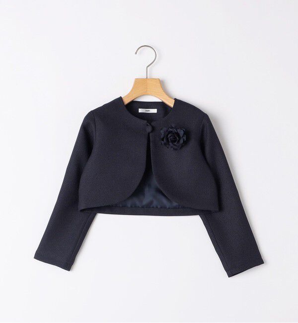 SHIPS KIDS「SHIPS KIDS:110～130cm / セレモニー ボレロジャケット コサージュ付き」|ボレロ|
