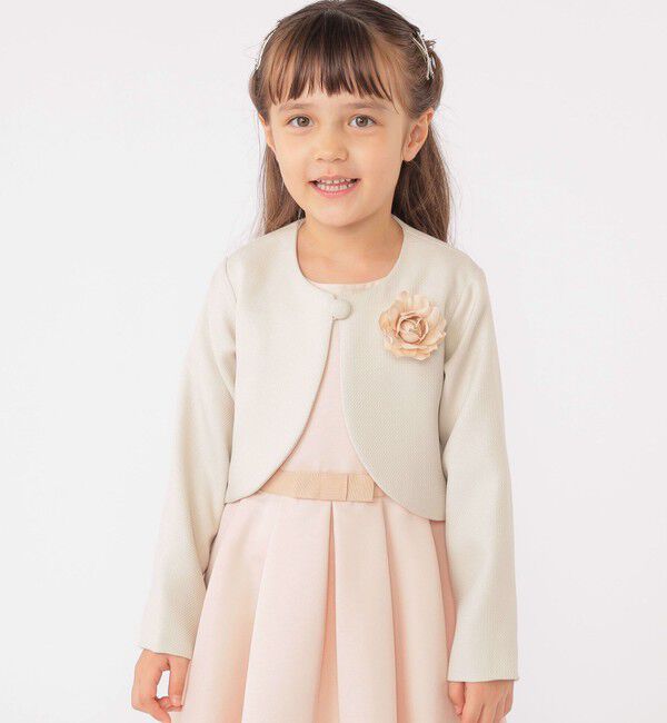 SHIPS KIDS「SHIPS KIDS:110～130cm / セレモニー ボレロジャケット コサージュ付き」|ボレロ|
