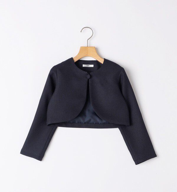 SHIPS KIDS「SHIPS KIDS:110～130cm / セレモニー ボレロジャケット コサージュ付き」|ボレロ|