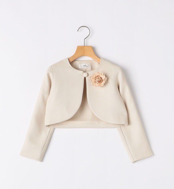 SHIPS KIDS「SHIPS KIDS:110～130cm / セレモニー ボレロジャケット コサージュ付き」|ボレロ|