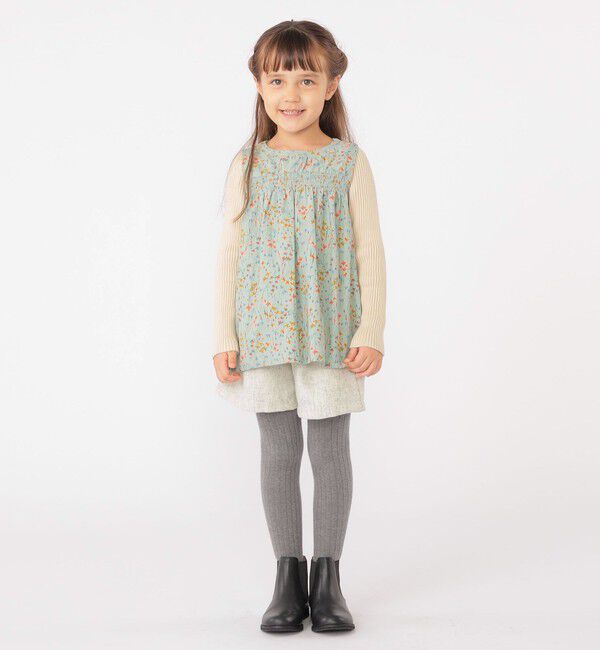 SHIPS KIDS「SHIPS KIDS:100～130cm / ツイード タック キュロット」|キュロット|