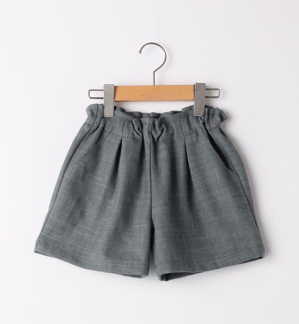 SHIPS KIDS「SHIPS KIDS:100～130cm / ツイード タック キュロット」|キュロット|グレー系