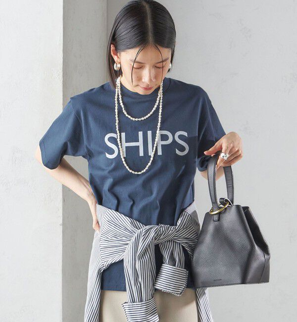 SHIPS for women「【SHIPS別注】Champion: SHIPS LOGO プリント TEE」|Tシャツ・カットソー|