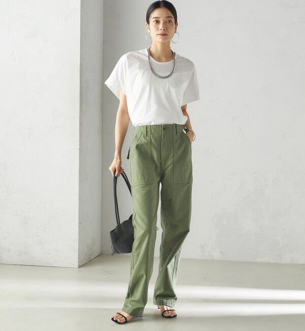 SHIPS for women「【SHIPS別注】assiette:〈手洗い可能〉プレミアム 天竺 Uネック TEE」|Tシャツ・カットソー|