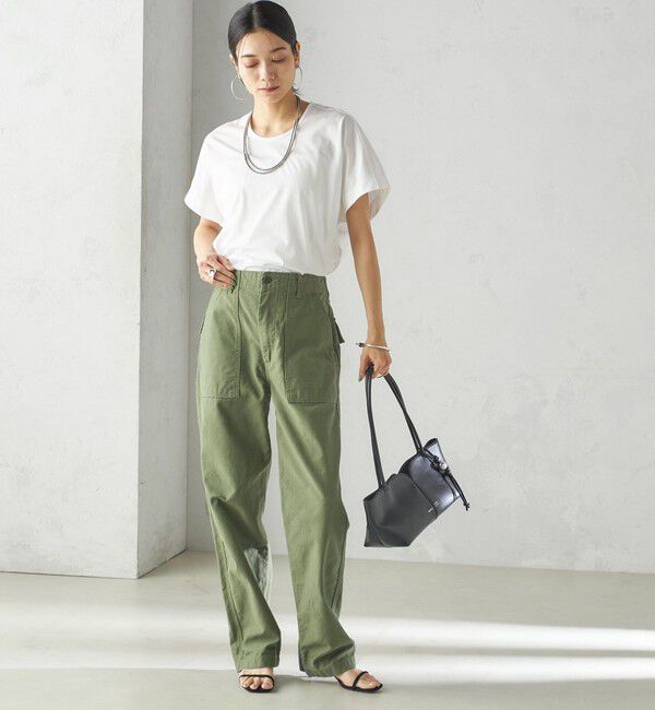 SHIPS for women「【SHIPS別注】assiette:〈手洗い可能〉プレミアム 天竺 Uネック TEE」|Tシャツ・カットソー|