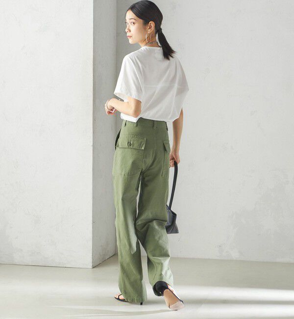 SHIPS for women「【SHIPS別注】assiette:〈手洗い可能〉プレミアム 天竺 Uネック TEE」|Tシャツ・カットソー|