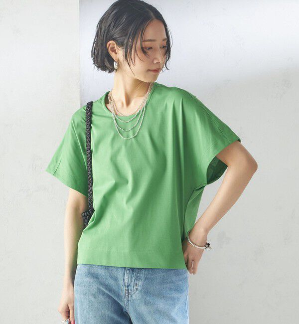 SHIPS for women「【SHIPS別注】assiette:〈手洗い可能〉プレミアム 天竺 Uネック TEE」|Tシャツ・カットソー|