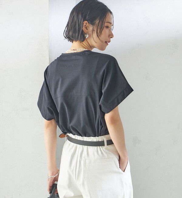 SHIPS for women「【SHIPS別注】assiette:〈手洗い可能〉プレミアム 天竺 Uネック TEE」|Tシャツ・カットソー|
