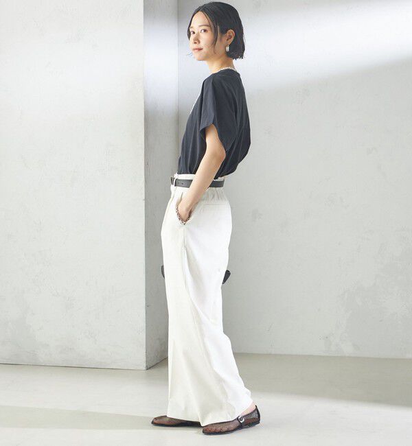 SHIPS for women「【SHIPS別注】assiette:〈手洗い可能〉プレミアム 天竺 Uネック TEE」|Tシャツ・カットソー|