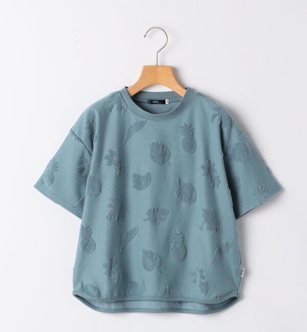 SHIPS KIDS「SHIPS KIDS:140～150cm / パイル ジャカード TEE」|Tシャツ・カットソー|ブルー系