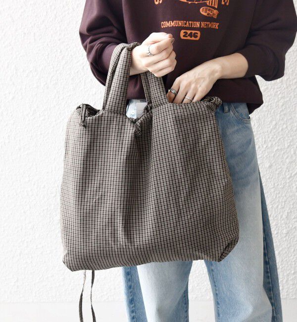 SHIPS any「SHIPS any: 3WAY チェック ギャザー ショルダーバッグ (ユニセックス)◇」|ショルダー・メッセンジャー|