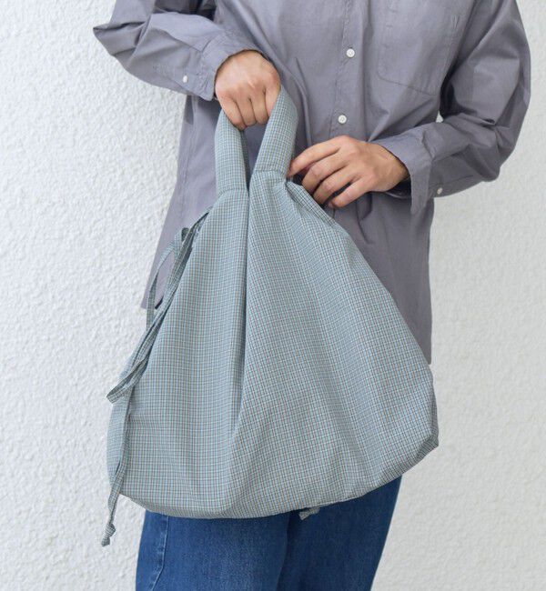 SHIPS any「SHIPS any: 3WAY チェック ギャザー ショルダーバッグ (ユニセックス)◇」|ショルダー・メッセンジャー|ブルー