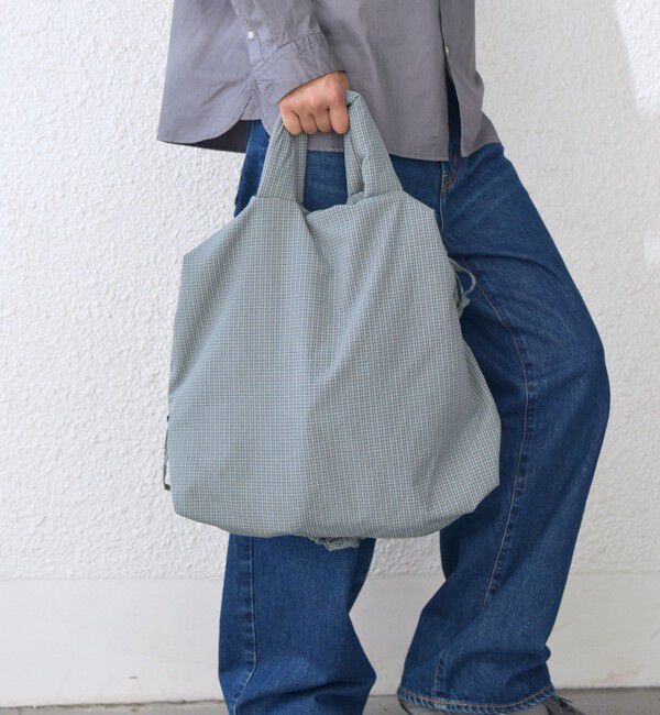 SHIPS any「SHIPS any: 3WAY チェック ギャザー ショルダーバッグ (ユニセックス)◇」|ショルダー・メッセンジャー|