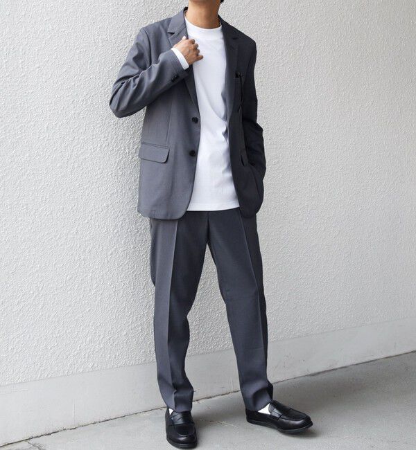 SHIPS any「SHIPS any:〈洗濯機可能〉ウールライク オールシーズン セットアップ ジャケット & イージーパンツ◆」|スーツ|