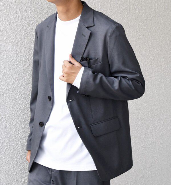 SHIPS any「SHIPS any:〈洗濯機可能〉ウールライク オールシーズン セットアップ ジャケット & イージーパンツ◆」|スーツ|