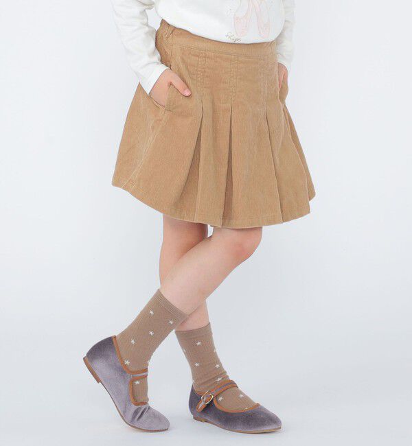 SHIPS KIDS「SHIPS KIDS:100～130cm /コーデュロイ プリーツ キュロット」|キュロット|