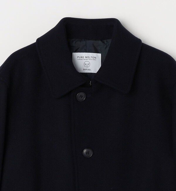 SHIPS any「SHIPS any: PURE WOOL MELTON シングル Pコート 25AW◇」|ピーコート|