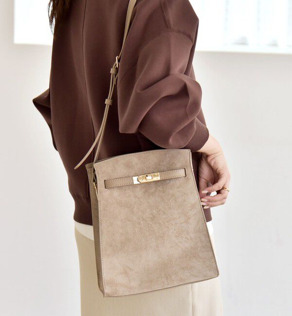 quaranciel「quaranciel: ベルトデザイン スクエア ショルダー バッグ」|ショルダー・メッセンジャー|